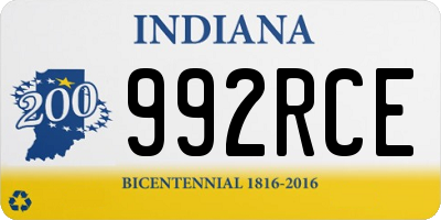 IN license plate 992RCE