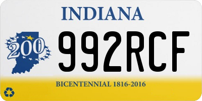 IN license plate 992RCF