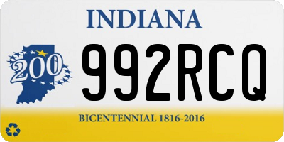 IN license plate 992RCQ