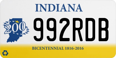 IN license plate 992RDB