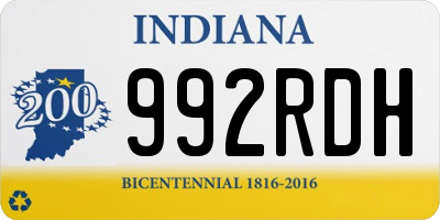 IN license plate 992RDH