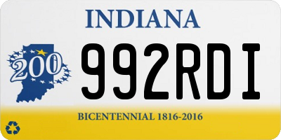 IN license plate 992RDI