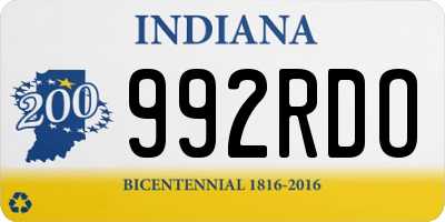 IN license plate 992RDO