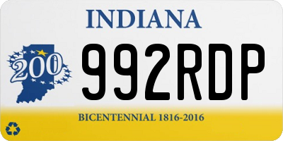 IN license plate 992RDP