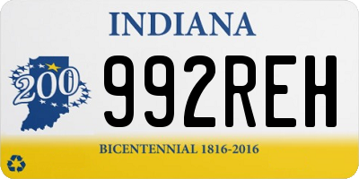 IN license plate 992REH