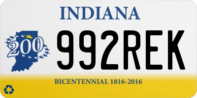 IN license plate 992REK