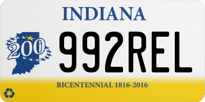 IN license plate 992REL