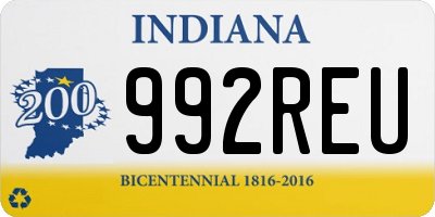 IN license plate 992REU