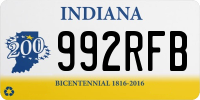 IN license plate 992RFB