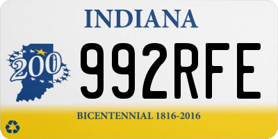 IN license plate 992RFE