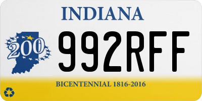 IN license plate 992RFF