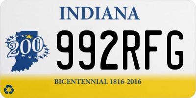 IN license plate 992RFG