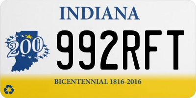 IN license plate 992RFT