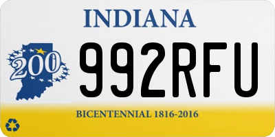 IN license plate 992RFU