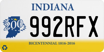 IN license plate 992RFX