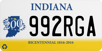 IN license plate 992RGA