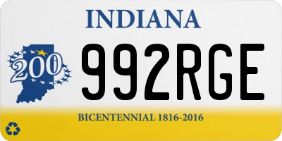 IN license plate 992RGE