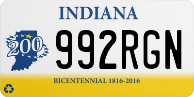 IN license plate 992RGN