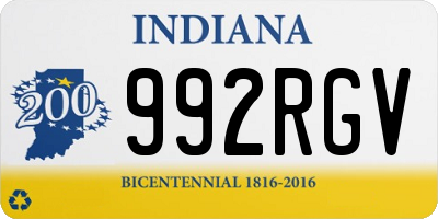 IN license plate 992RGV
