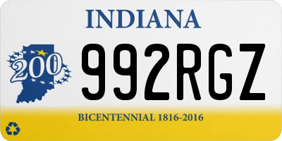 IN license plate 992RGZ