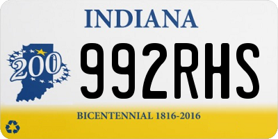 IN license plate 992RHS