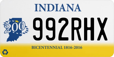 IN license plate 992RHX