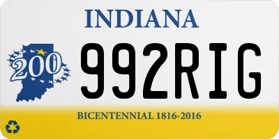 IN license plate 992RIG