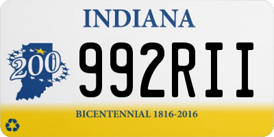 IN license plate 992RII