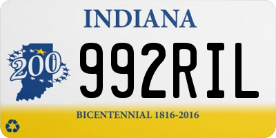 IN license plate 992RIL