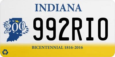 IN license plate 992RIO