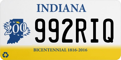 IN license plate 992RIQ