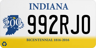 IN license plate 992RJO