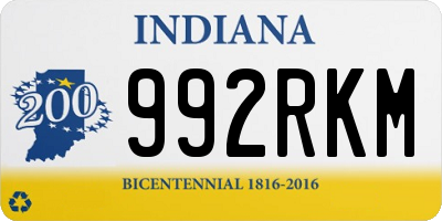 IN license plate 992RKM