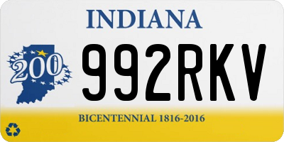 IN license plate 992RKV