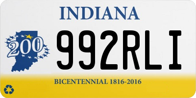 IN license plate 992RLI