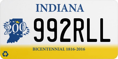 IN license plate 992RLL