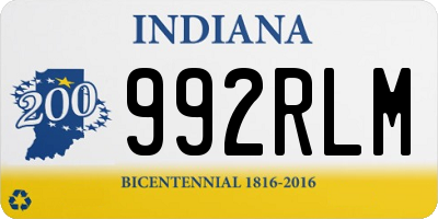 IN license plate 992RLM