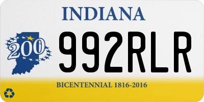 IN license plate 992RLR