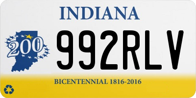 IN license plate 992RLV