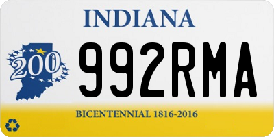 IN license plate 992RMA