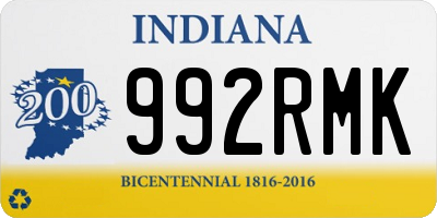 IN license plate 992RMK