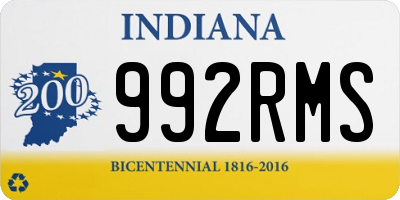 IN license plate 992RMS