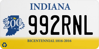 IN license plate 992RNL