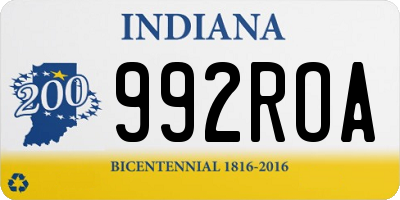 IN license plate 992ROA