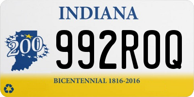 IN license plate 992ROQ