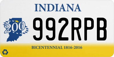 IN license plate 992RPB