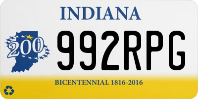 IN license plate 992RPG