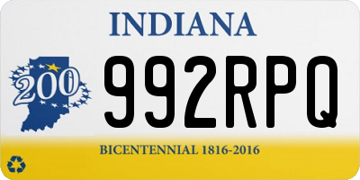 IN license plate 992RPQ