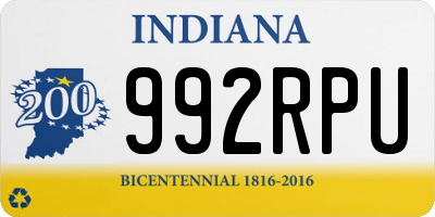 IN license plate 992RPU