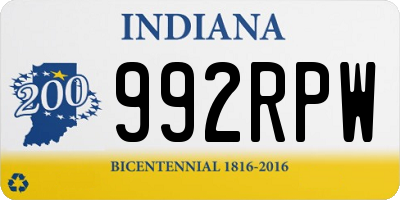 IN license plate 992RPW